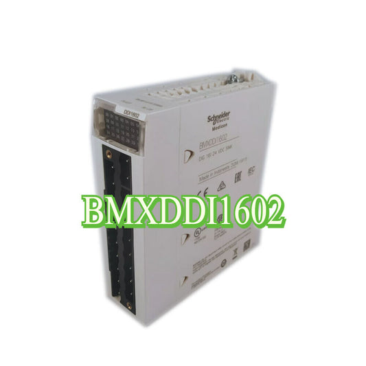 Schneider Electric Modicon BMXDDI1602 digital input module, 16-channel 24 VDC sink, for industrial automation.