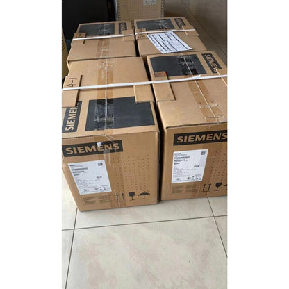 Stacked Siemens SINAMICS G120C Inverter boxes ready for shipment, PLC product.
