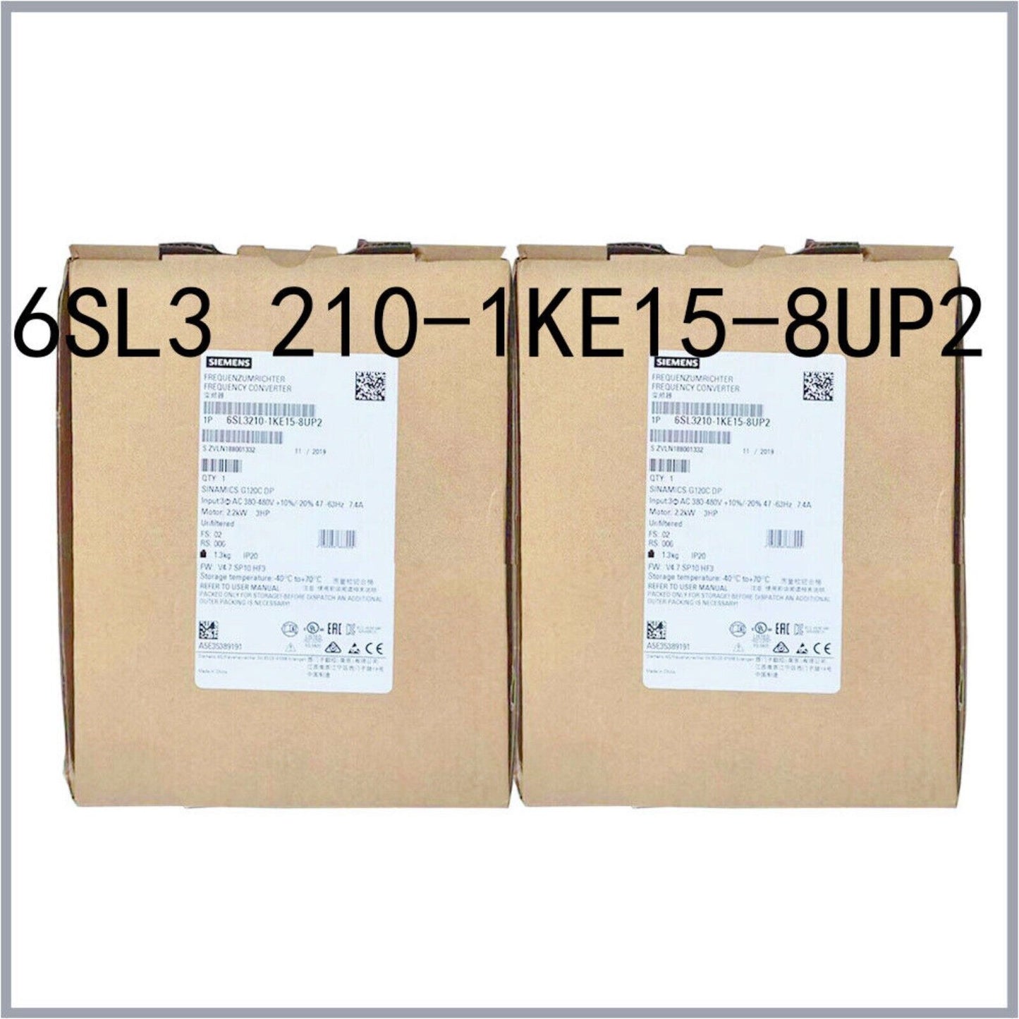 PLC | Siemens | 6SL3 210-1KE15-8UP2 6SL3210-1KE15-8UP2 SINAMICS G120C Rated Power