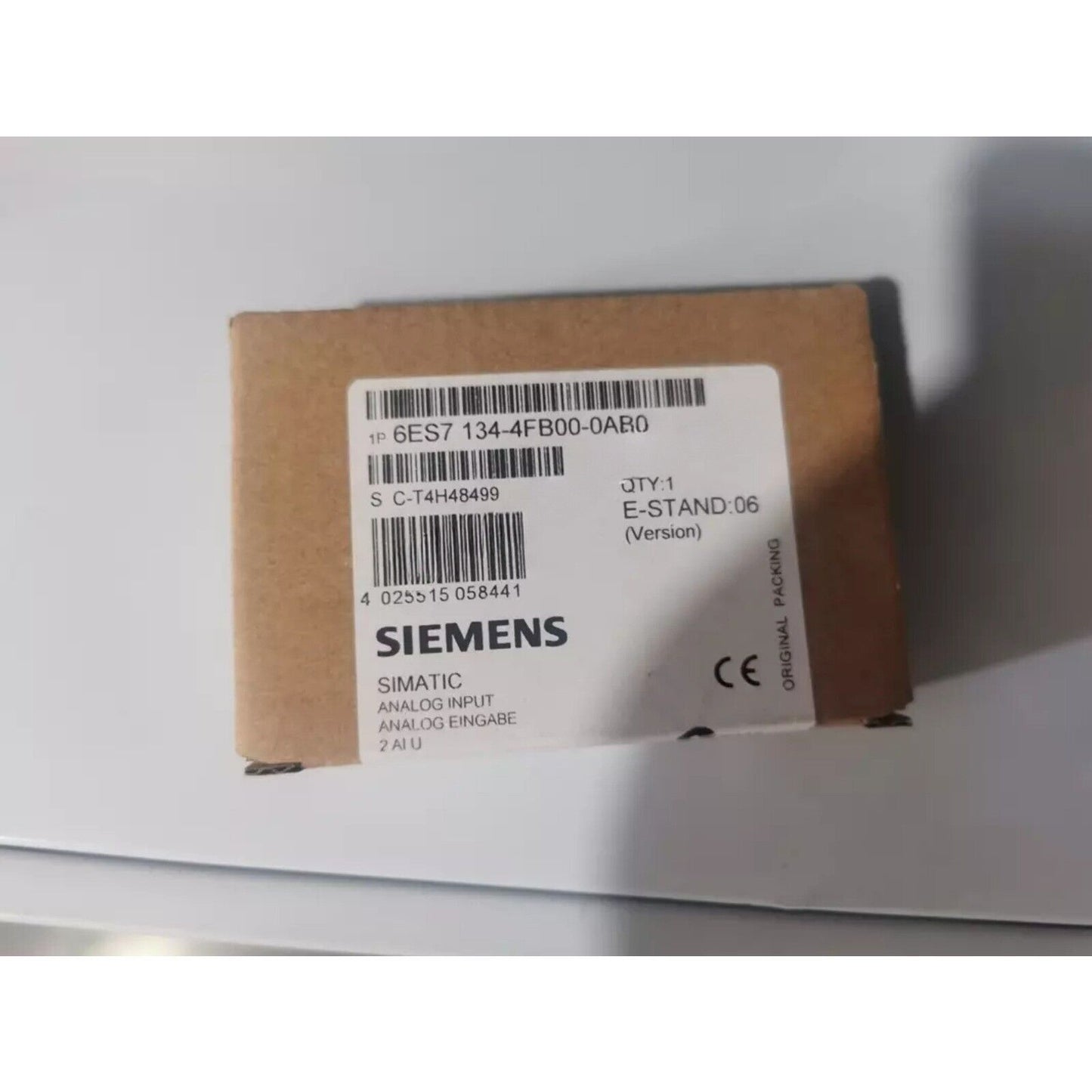 Siemens SIMATIC Analog Input Module 6ES7134-4FB00-0AB0, industrial automation part.