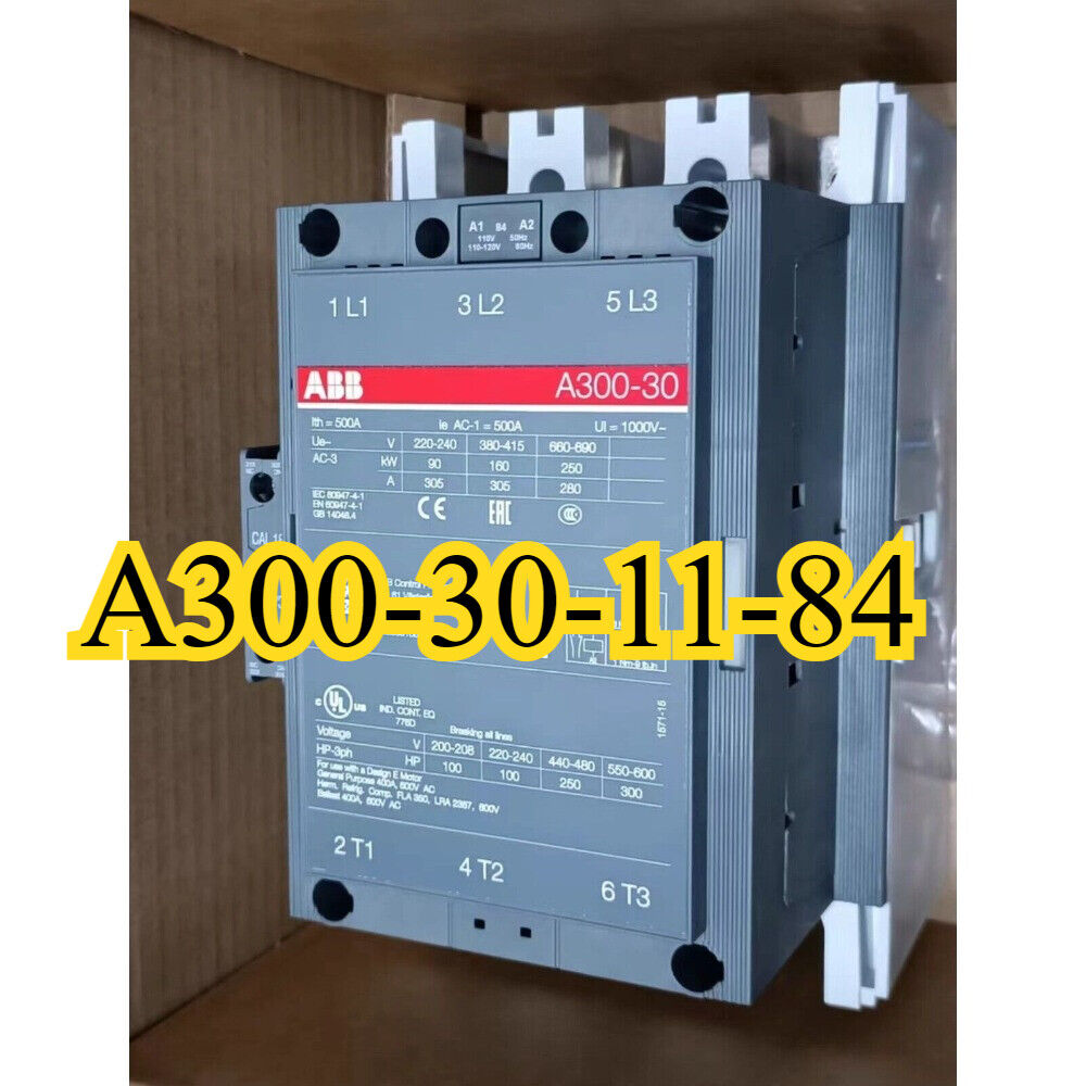 ABB A300-30-11-84 Contactor, 110V, 220V, 380-400V, electrical automation component, industrial part, UL Listed