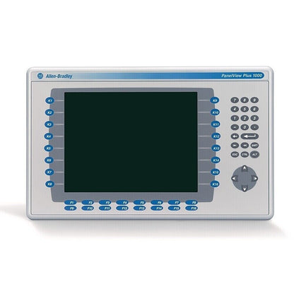 Allen-Bradley PanelView Plus 1000 HMI. Industrial automation PLC module with numeric keypad and function keys.