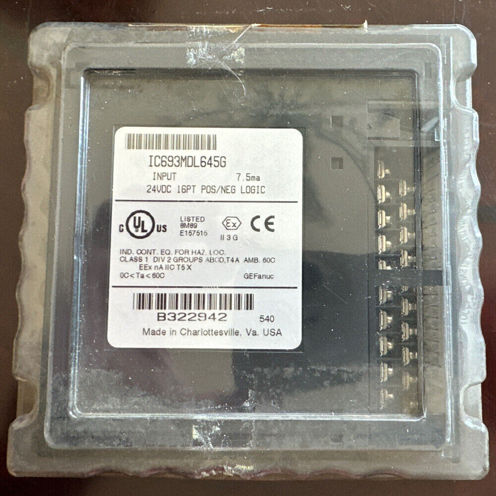 FANUC IC693MDL645G PLC Input Module 24VDC 16PT, Industrial Automation Component