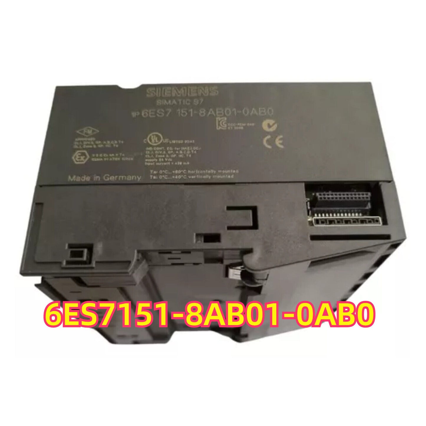 Siemens SIMATIC ET 200S 6ES7151-8AB01-0AB0 interface module, Made in Germany.