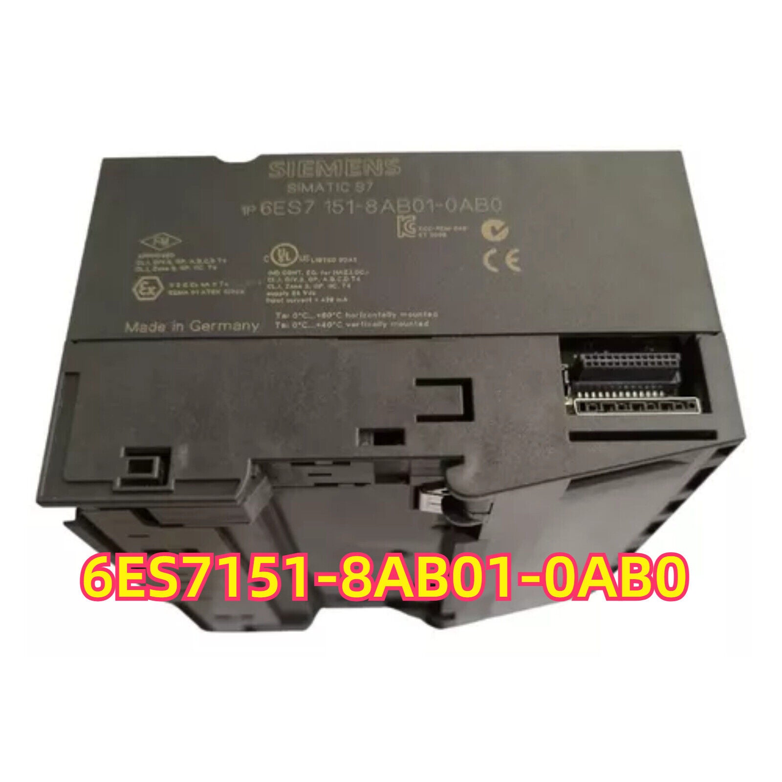 Siemens SIMATIC ET 200S 6ES7151-8AB01-0AB0 interface module, Made in Germany.