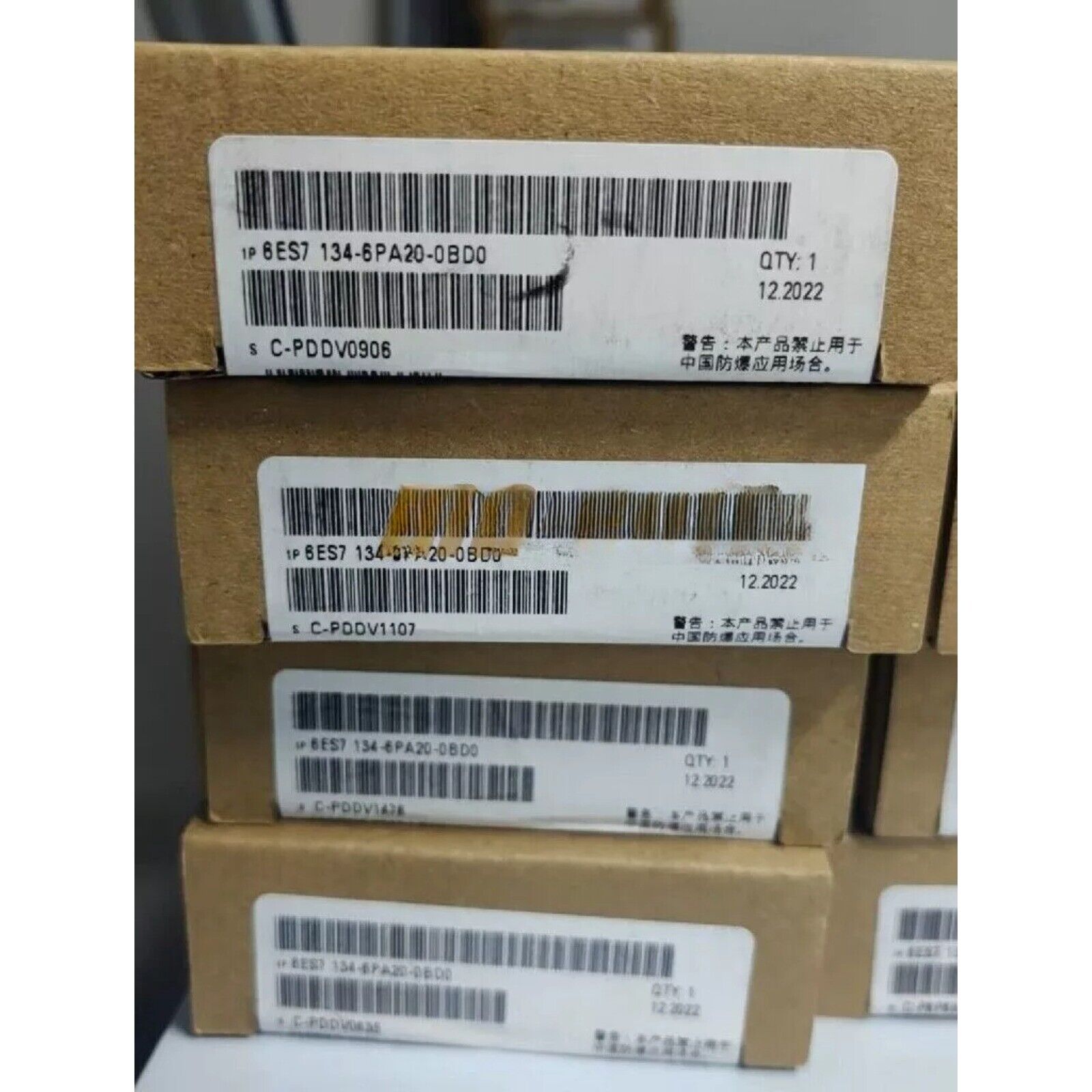 Siemens ET 200SP Analog Input Module boxes, product part number 6ES7 134-6PA20-0BD0, QTY 1, industrial automation.