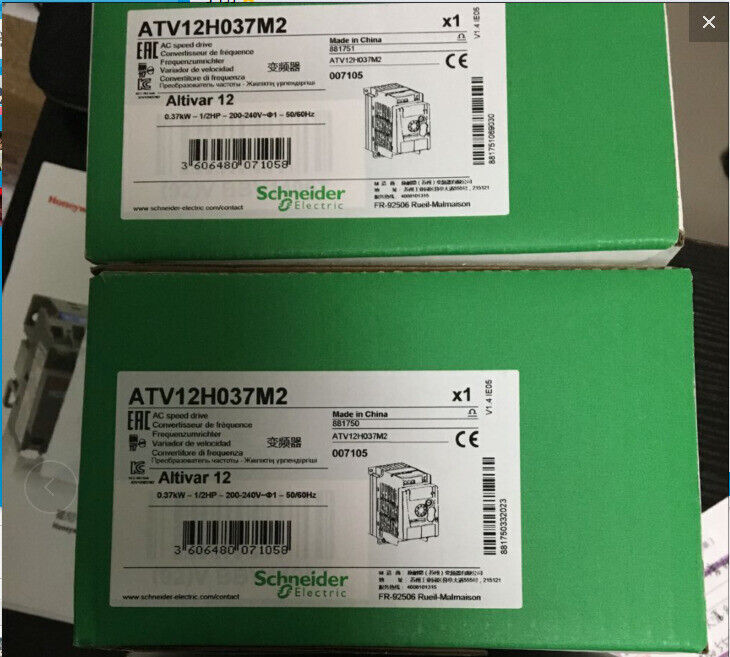 Schneider Electric ATV12H037M2 Variable Frequency Drive in original packaging, AC Speed Drive