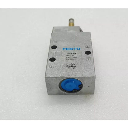 Festo MFH-5-1/8 Solenoid Valve, industrial automation part, 24-120psi, pneumatic component, silver color