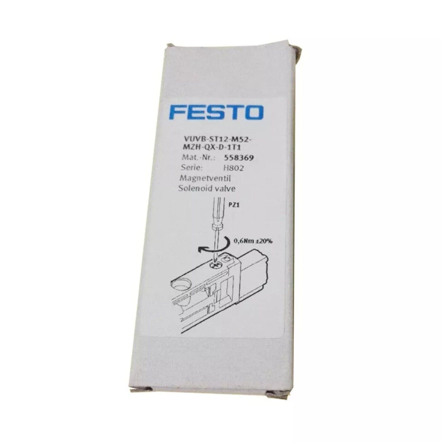 New FESTO VUVB-ST12-M52-MZH-QX-D-1T1 558369 Solenoid Valve