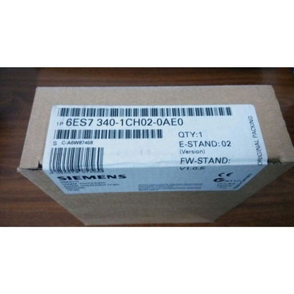 Siemens SIMATIC S7-300 CP 340 PLC Module box, 6ES7 340-1CH02-0AE0, industrial automation part, original packaging.