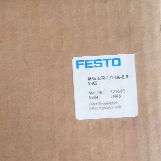 FESTO MS6-LFR-1/2-D6-E-R-V-AS Filter Regulator. Industrial automation part.