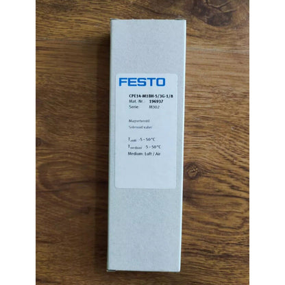 FESTO CPE14-M1BH-5/3G-1/8 Solenoid Valve in box. Industrial automation component.