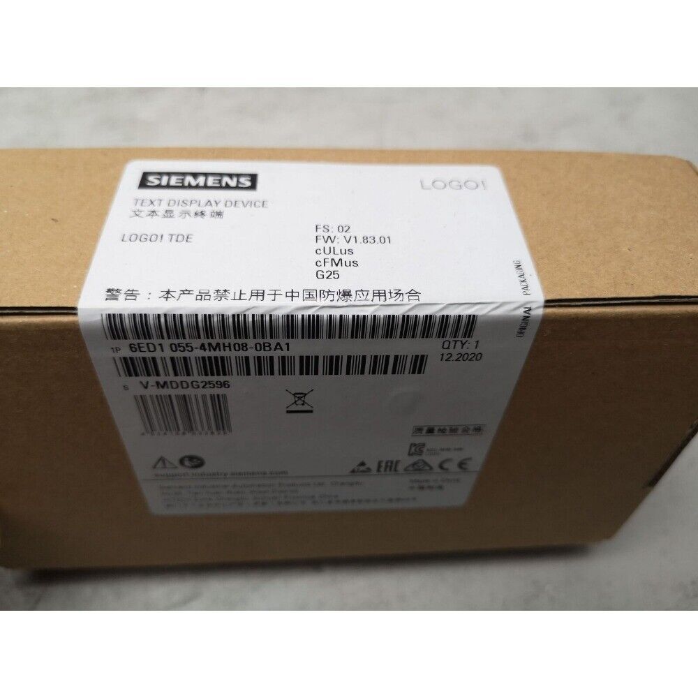 New Siemens 6ED1 055-4MH08-0BA1 6ED1055-4MH08-0BA1 LOGO! TD text display, 6-line