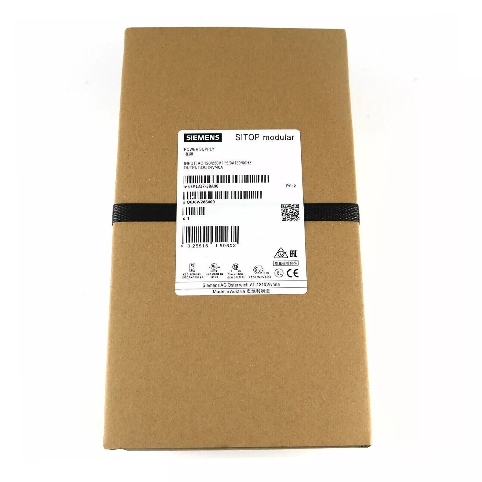 Siemens SITOP modular power supply unit, model 6EP1337-3BA00, box view