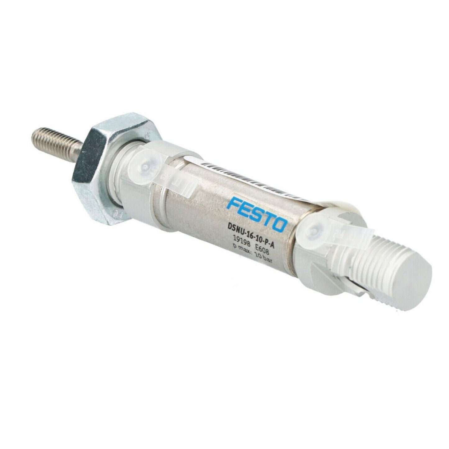 Festo DSNU-16-10-P-A Pneumatic Cylinder Control Valve, industrial automation component with metal and plastic construction.