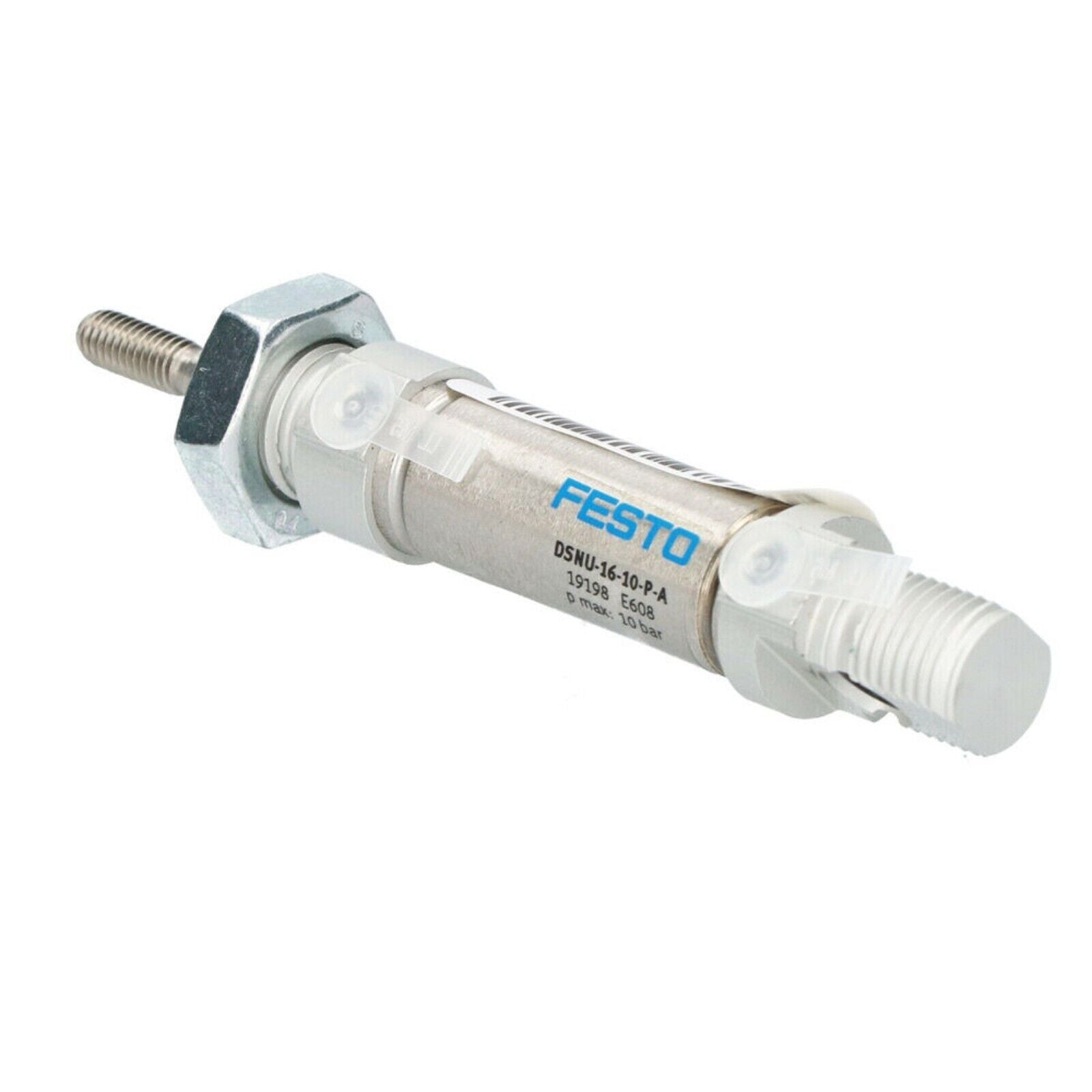 Festo DSNU-16-10-P-A Pneumatic Cylinder Control Valve, industrial automation component with metal and plastic construction.