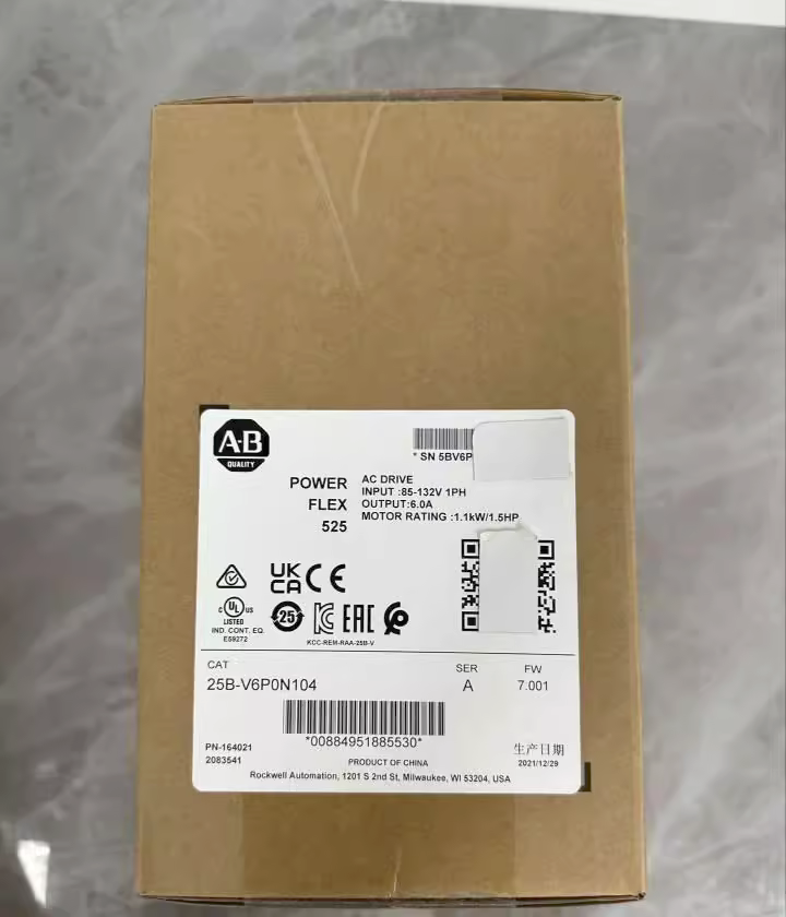 New Sealed Allen-Bradley 25B-V6P0N104 Powerflex 525 AC Drive 25BV6P0N104