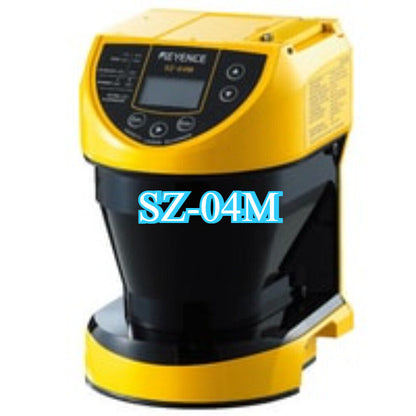 Keyence SZ-04M Laser Scanner, yellow and black industrial sensor with display