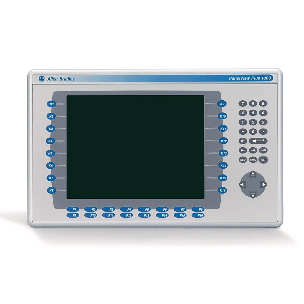 Allen-Bradley PanelView Plus 1000, industrial automation PLC HMI panel with display, keypad, and function keys