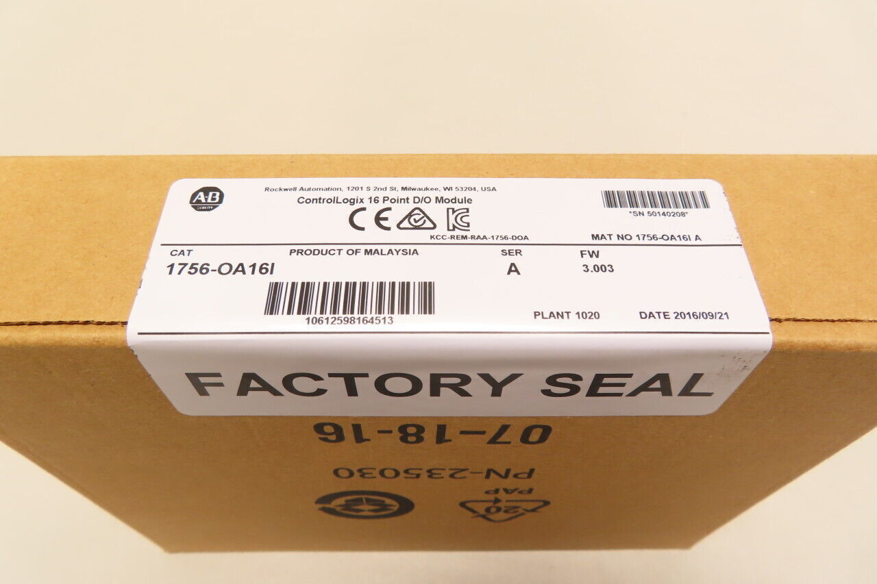 Allen-Bradley 1756-OA16I ControlLogix 16 Point D/O Module - Factory Sealed