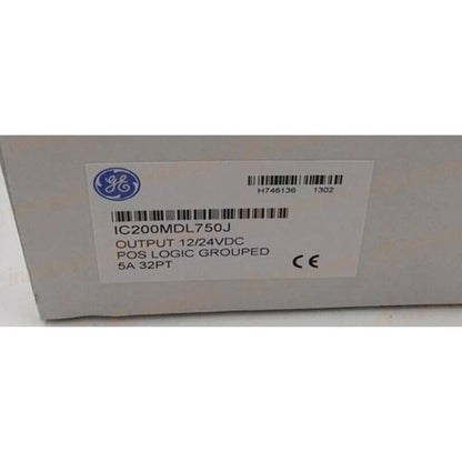 GE Fanuc IC200MDL750J PLC Module with specifications: output 12/24VDC, POS Logic Grouped, 5A 32PT.