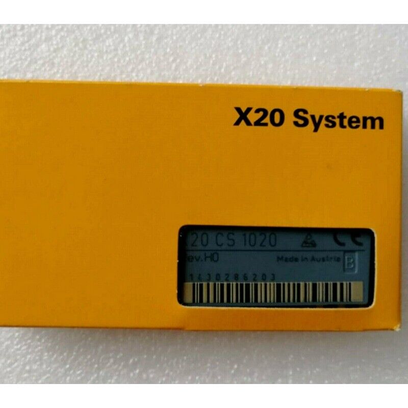 B&R X20 System PLC Module, X20CS1020 model in yellow packaging, Made in Austria, New In Box