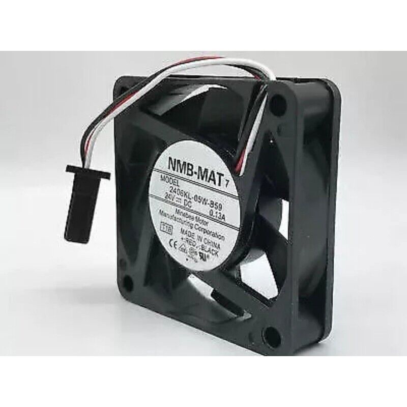 Black NMB-MAT7 industrial fan component with wiring, for industrial automation parts.