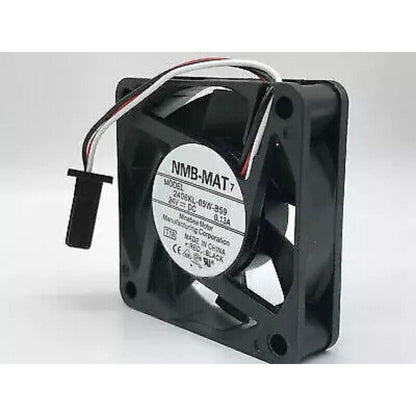 Black NMB-MAT7 industrial fan component with wiring, for industrial automation parts.
