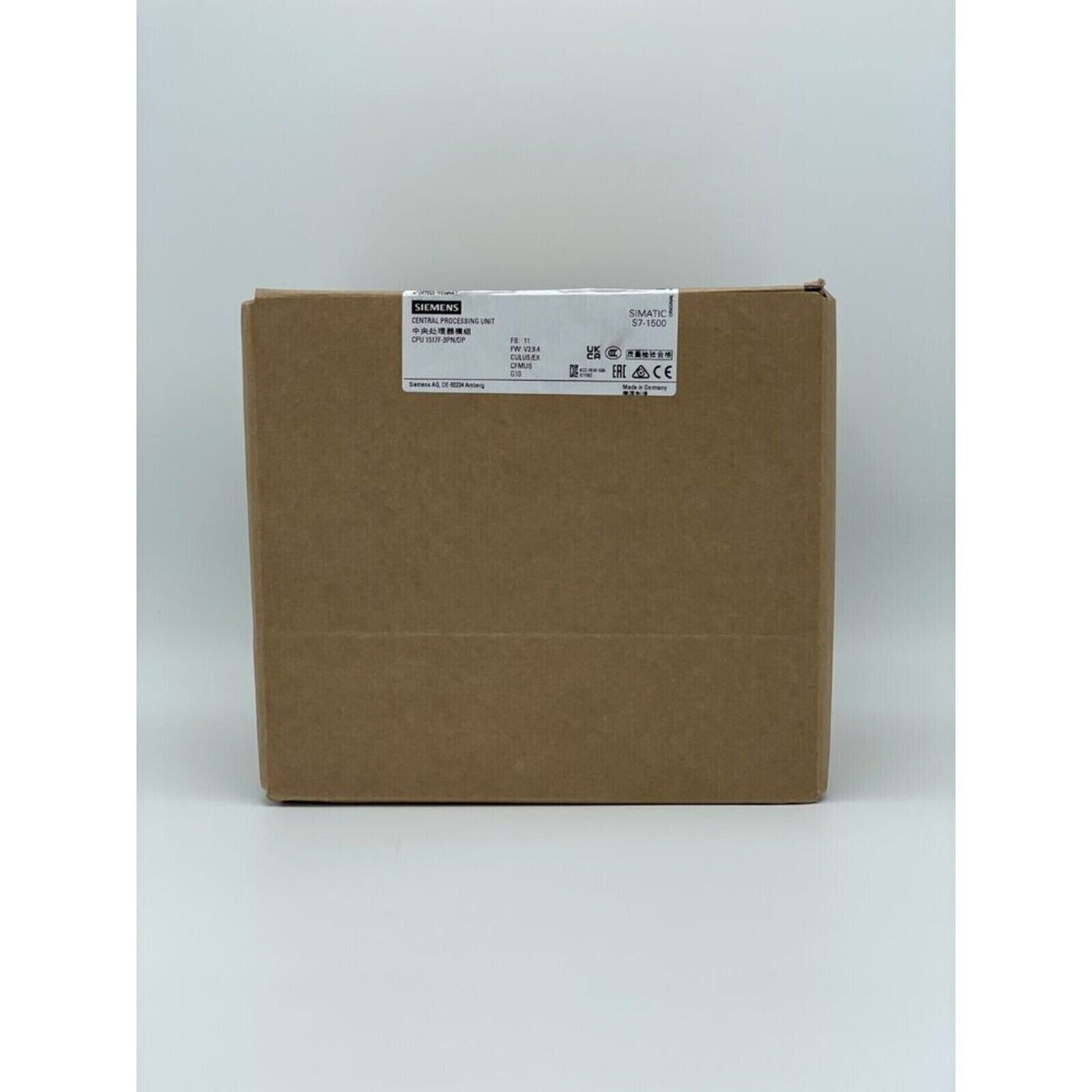 Siemens SIMATIC S7-1500 CPU in box. Industrial automation part.