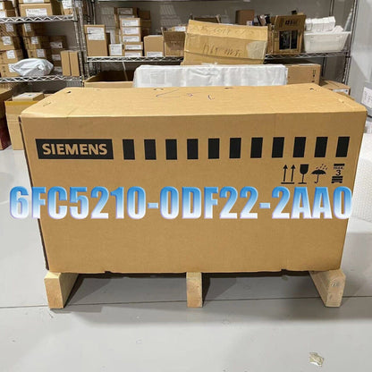 Siemens SINUMERIK 6FC5210-0DF22-2AA0 unit in a brown box on a wooden pallet, industrial automation part