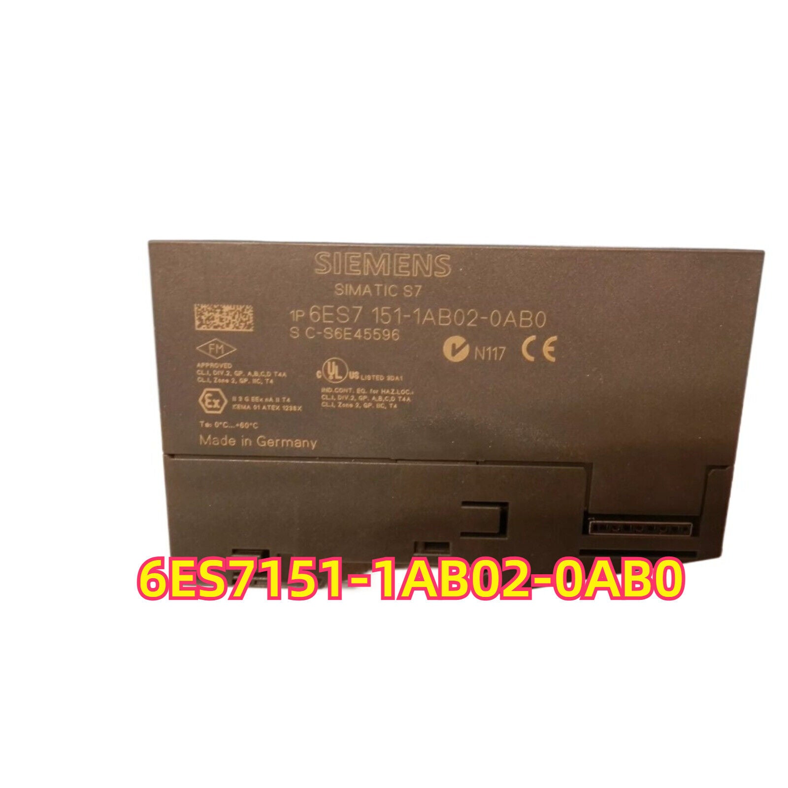 Siemens SIMATIC S7 6ES7151-1AB02-0AB0 DP INTERFACE MODULE, a PLC module for industrial automation.