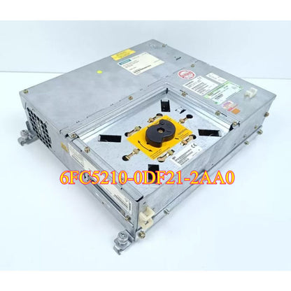Siemens SINUMERIK PCU 50 industrial automation part, gray metal housing, 6FC5210-0DF21-2AA0 with label.