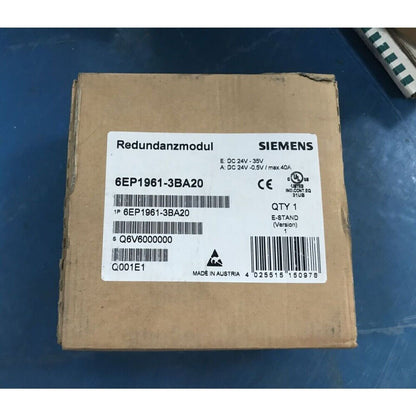 Siemens 6EP1961-3BA20 Power Supply Module, industrial automation part, E:DC 24V-35V, A: DC 24V-0,5V/max.40A