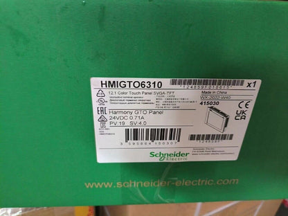 Schneider Electric HMIGTO6310 HMI Panel - 12.1" Color Touchscreen Display, Industrial Automation Equipment