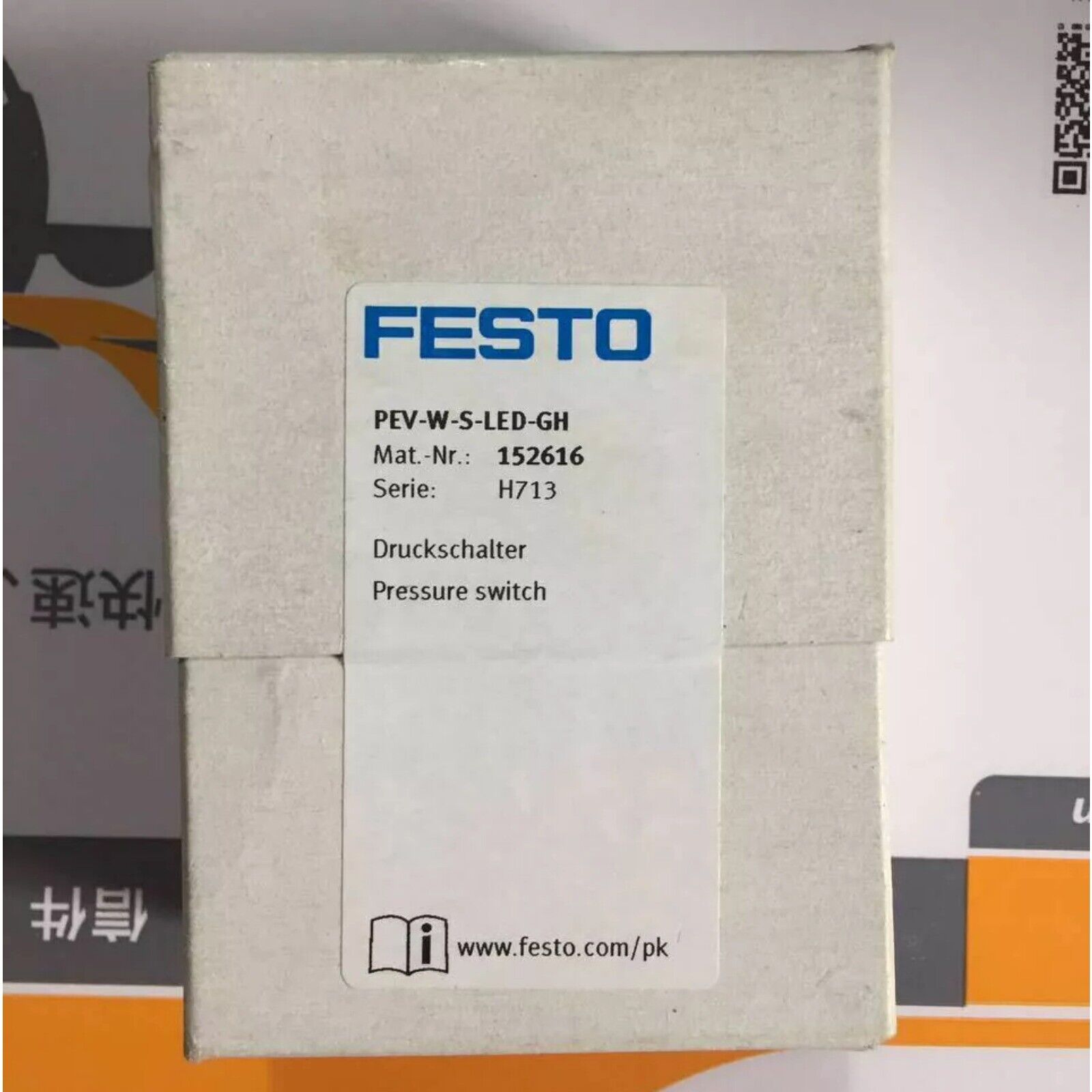 Festo PEV-W-S-LED-GH Pressure Switch in Box, industrial automation part