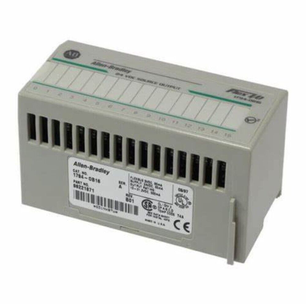 Allen-Bradley 1794-OB16 FLEX I/O Digital Output Module, gray, 16-channel, for industrial automation.