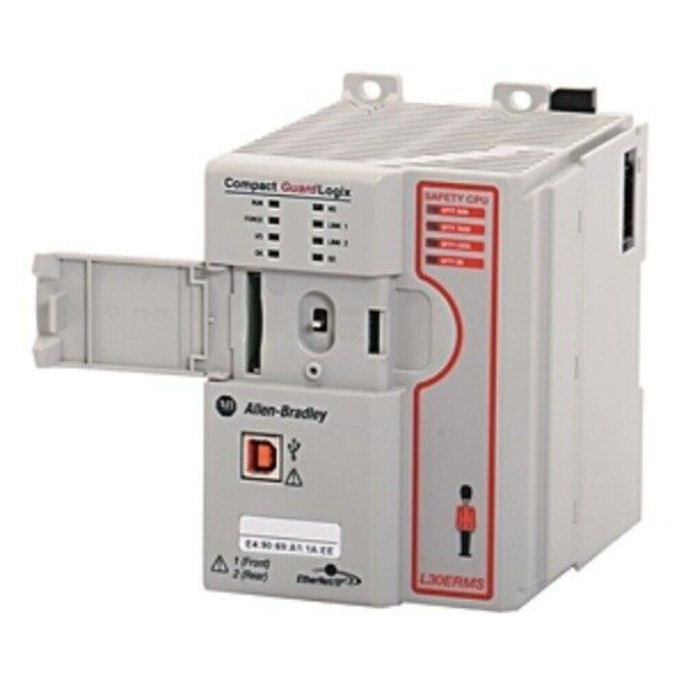 Allen-Bradley 1769-L33ERMS CompactLogix Controller, Gray and red enclosure. 