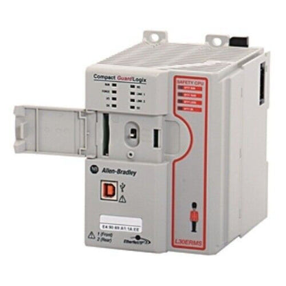 Allen-Bradley 1769-L33ERMS CompactLogix Controller, Gray and red enclosure. 