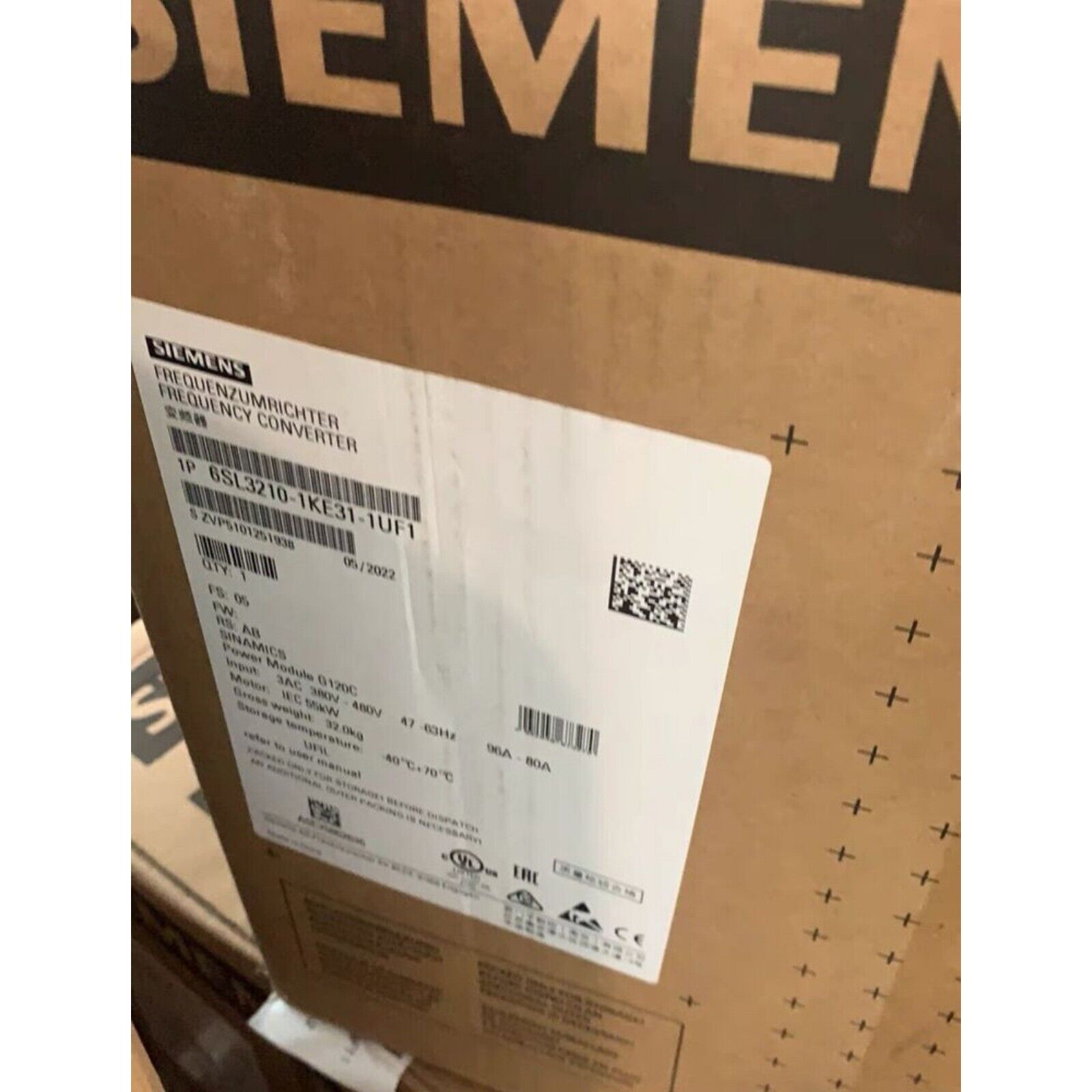Siemens SINAMICS G120C Power Module 6SL3210-1KE31-1UF1 in box, Industrial Automation part