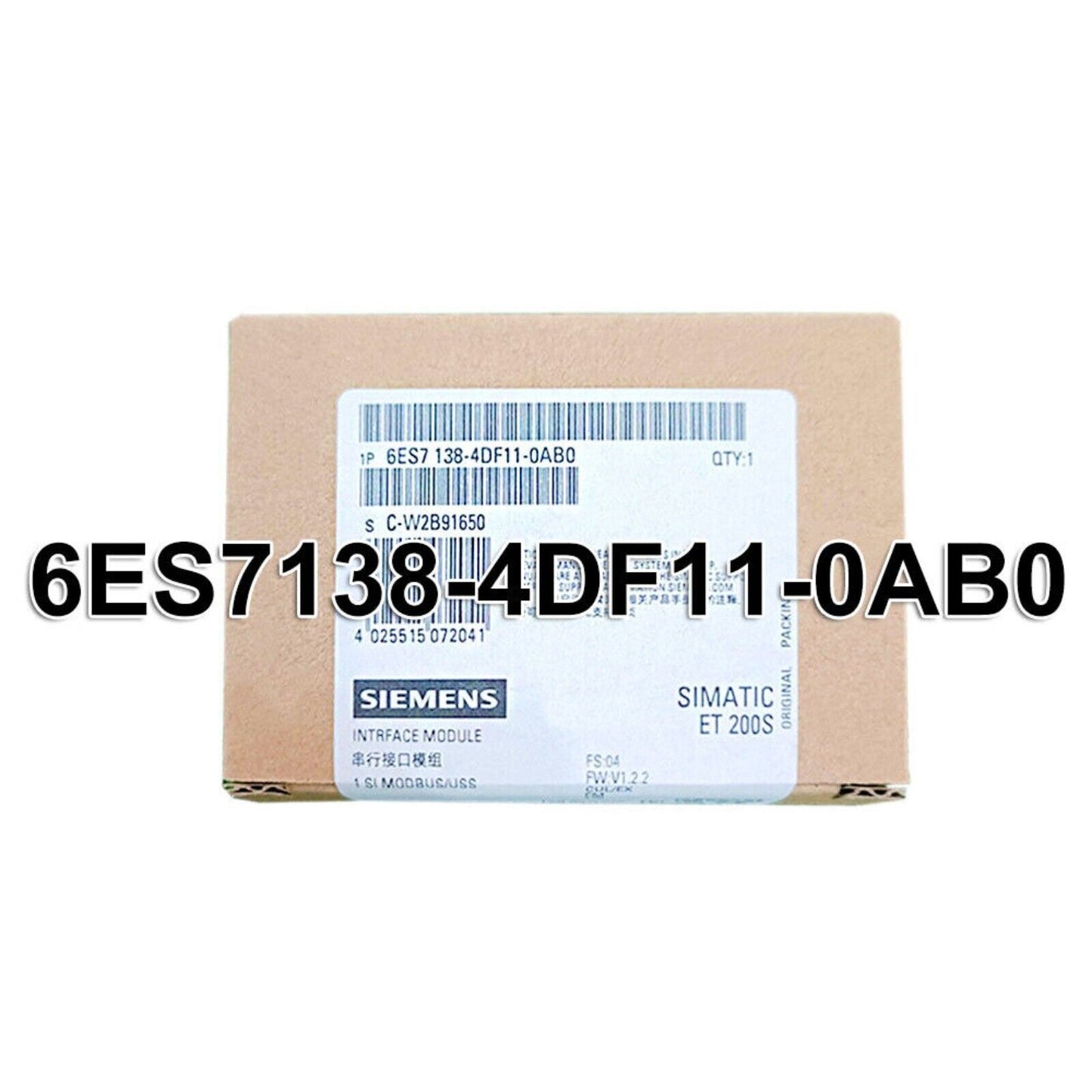 Siemens SIMATIC ET200S 6ES7138-4DF11-0AB0 interface module, original packaging, industrial automation part