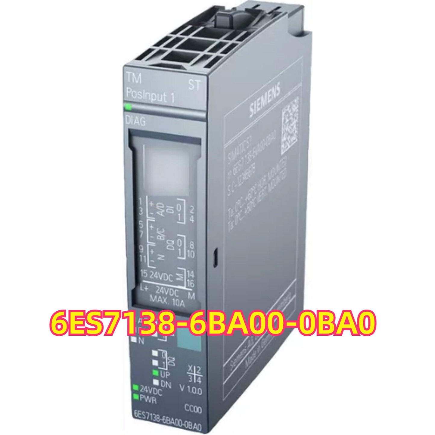 Siemens SIMATIC ET 200SP PLC Module 6ES7138-6BA00-0BA0, Industrial Automation