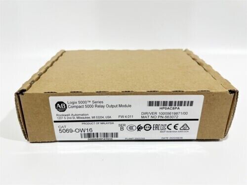 Allen-Bradley 5069-OW16 Compact 5000 Relay Output Module, packaged new in box, industrial automation part.