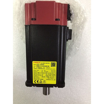 FANUC A06B-0116-B103#0100 Servo Motor, BIS 1/6000, industrial automation part, new condition, black and red color.