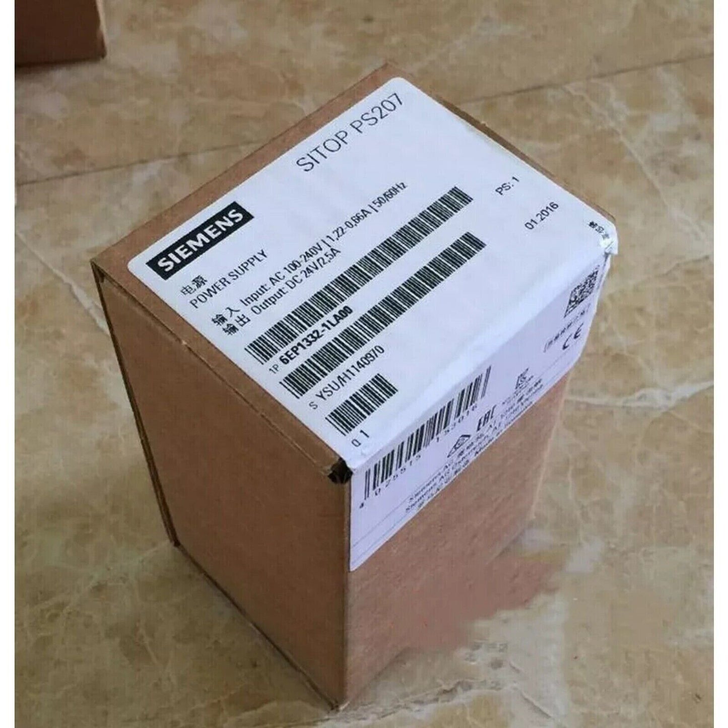 Siemens SITOP PS207 Power Supply box, 6EP1332-1LA00, product view.