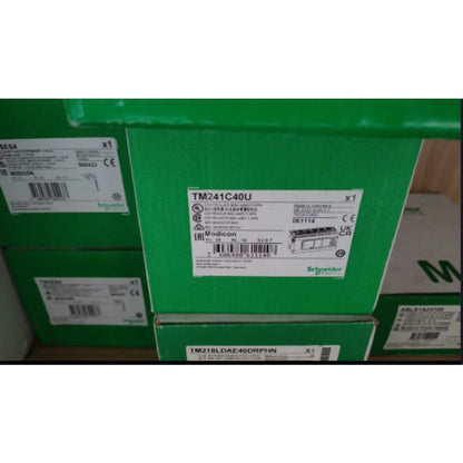 Schneider TM241C40U PLC controller box, new in box. Featured on the product page.