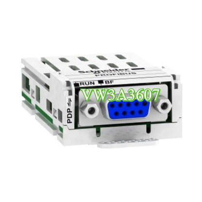 Schneider Electric VW3A3607 Inverter PLC Module, white and green.