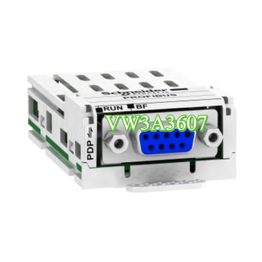 Schneider Electric VW3A3607 Inverter PLC Module, white and green.