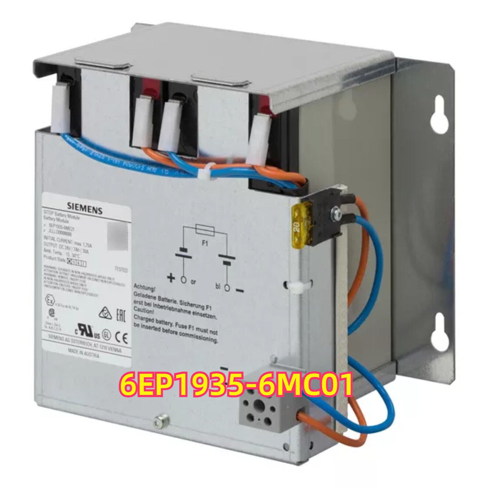 Siemens SITOP battery module 6EP1935-6MC01, industrial automation part, electrical component