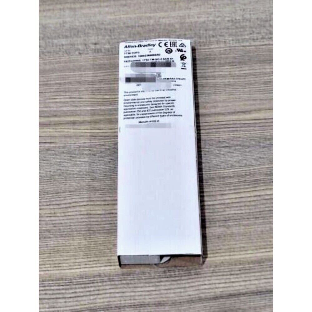 Allen-Bradley 1734-TOP3 Terminal Base product packaging, featuring product details and certification marks