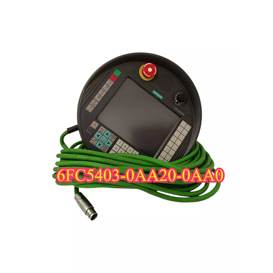 Siemens Sinumerik Handheld Terminal 6FC5403-0AA20-0AA0 with green cable, industrial automation part